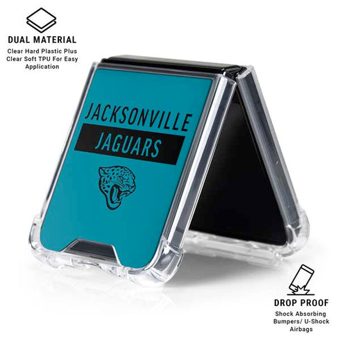 NFL Jacksonville Jaguars Teal Performance Series Galaxy Z Flip6 Clear Case